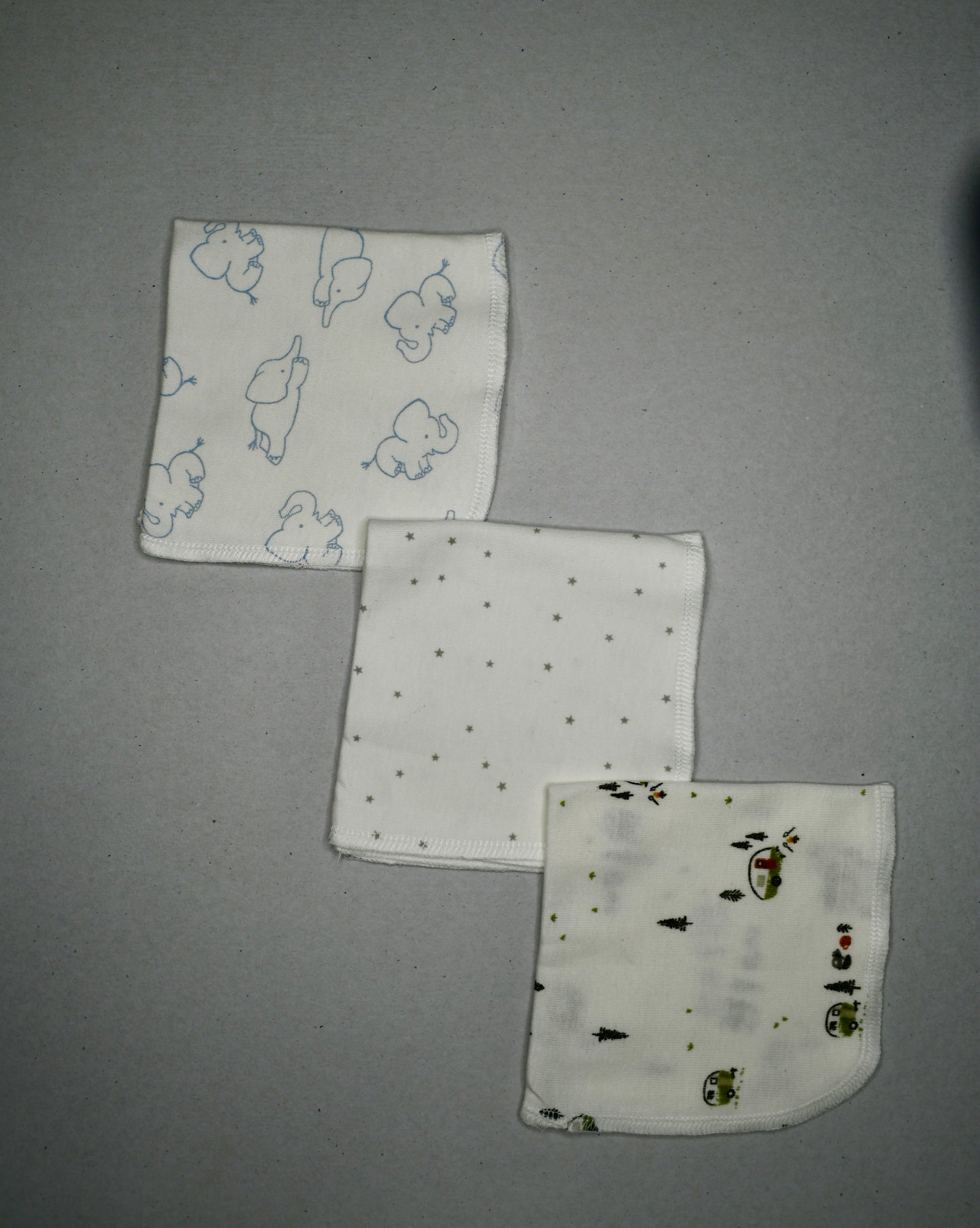 Abstract and elephant Print Face Cloth