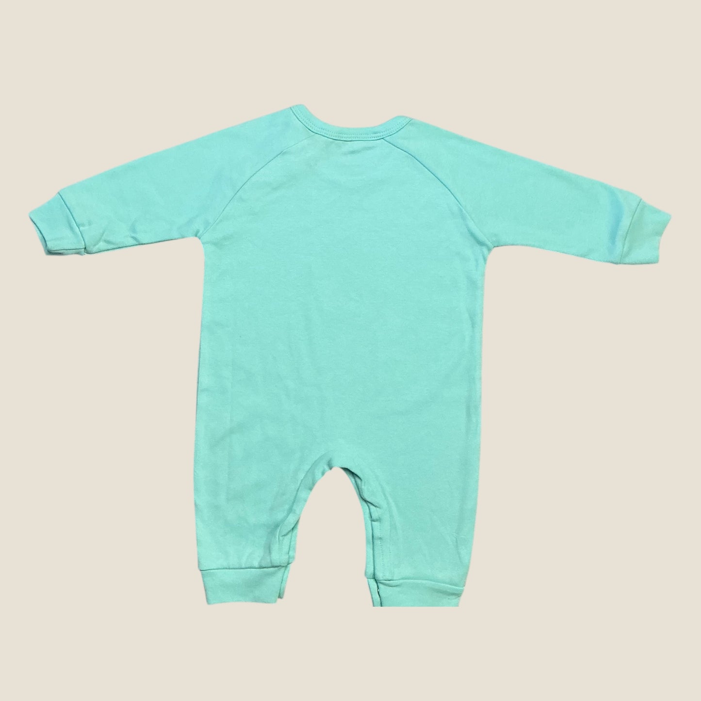 Mint Blue Romper with Quirky Snail