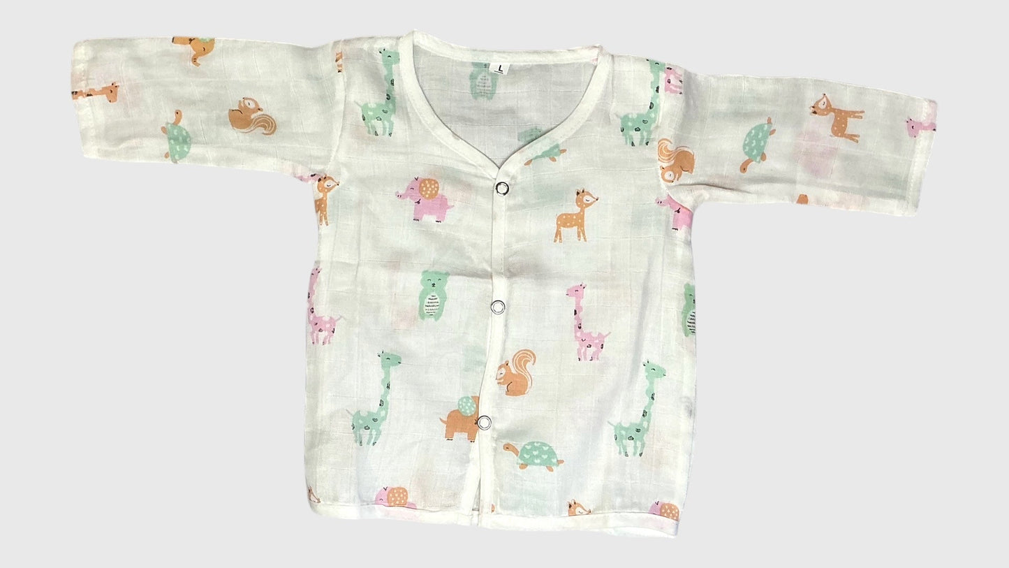 Muslin Pajama Set with Jungle safari print