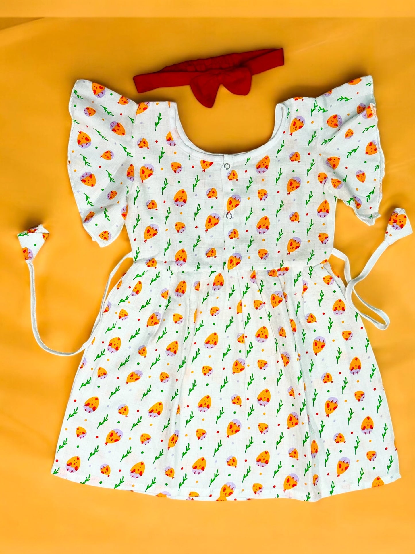 Angry Bird Frock Muslin Cotton