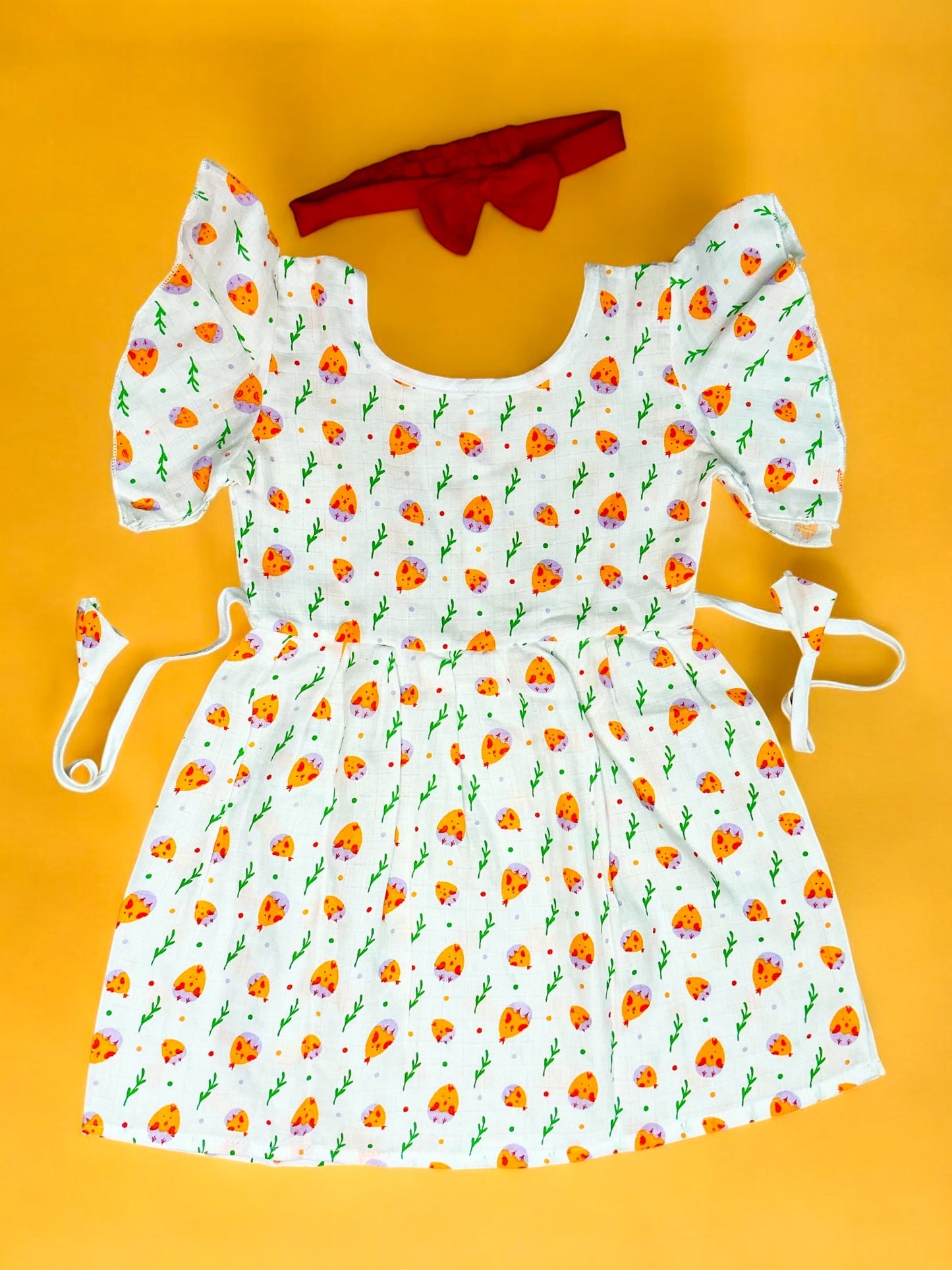Angry Bird Frock Muslin Cotton