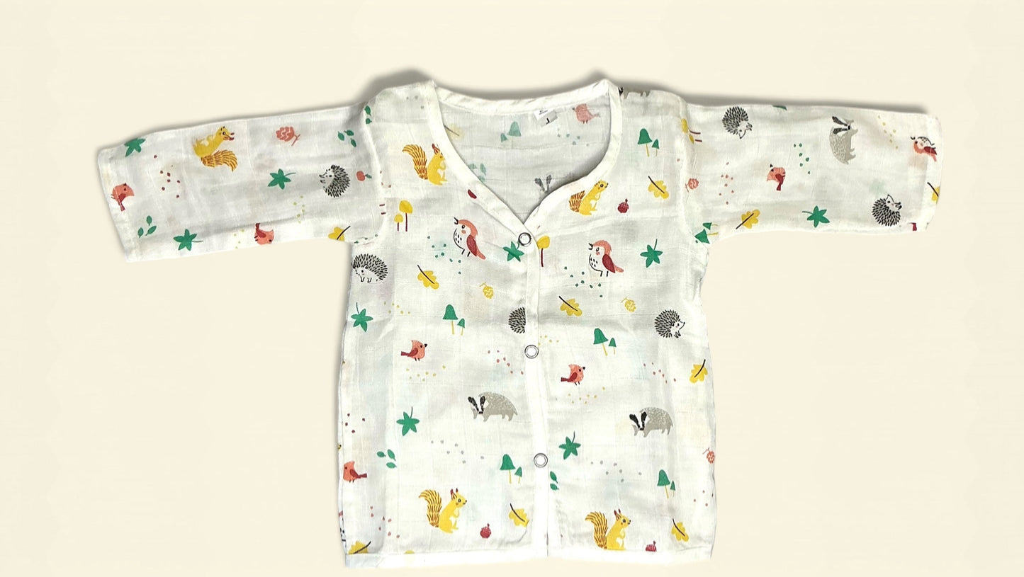 Muslin Pajama Set with Animal Prints